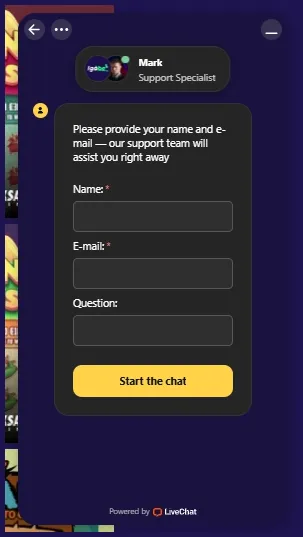 247 live chat ondersteuning beschikbaar bij IgoBet Casino